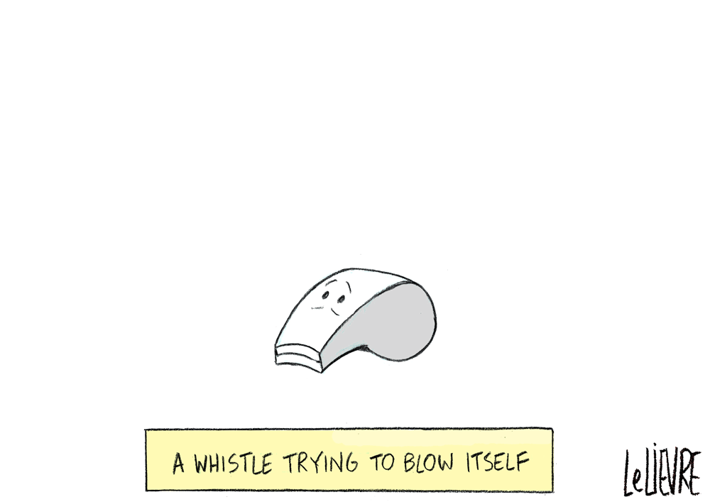 Self blowing whistle