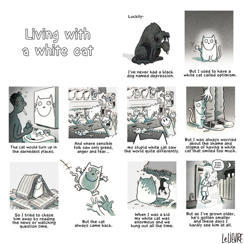 Living with a white cat